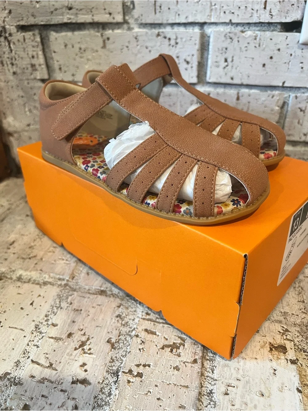 Livie & Luca Paz Classic Caramel Strappy Girls' Sandals Size 13 New In Box